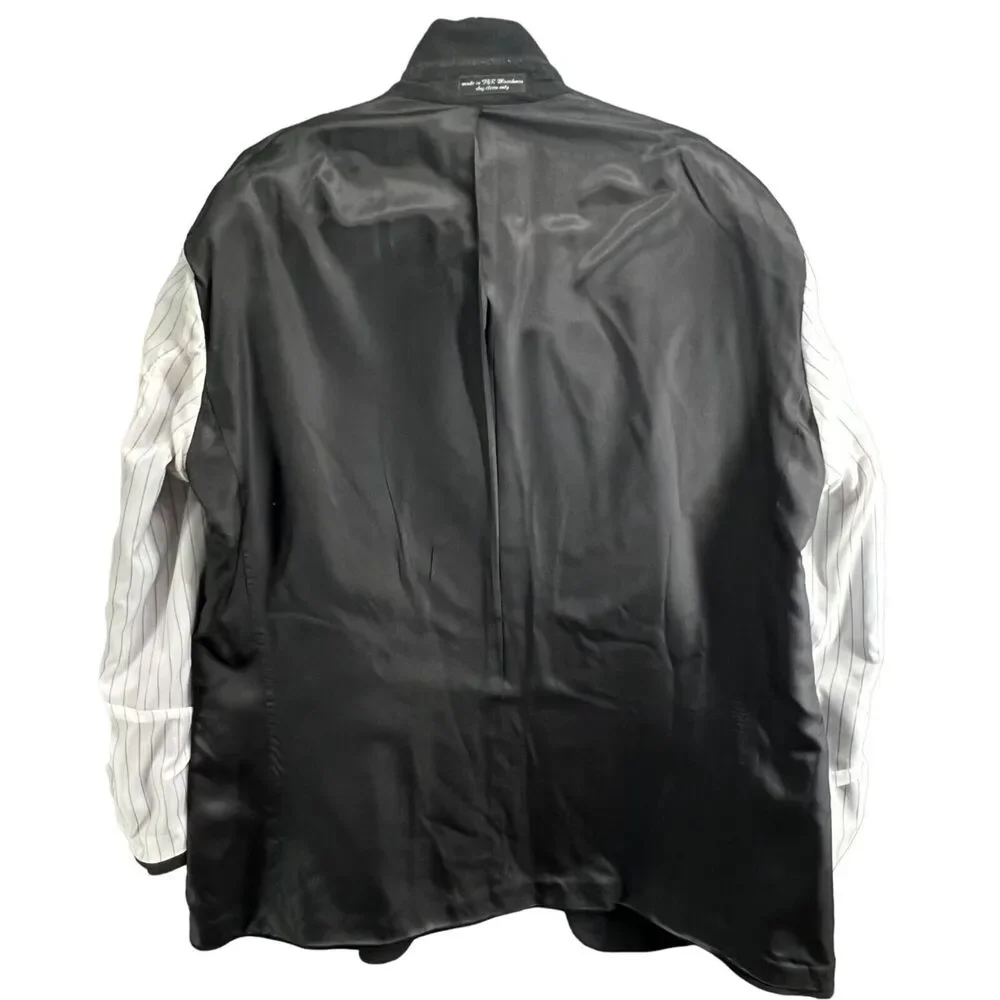 Gianfranco Ruffini Blazer Mens 46R Black Cashmere Blend Dinner‎ Jacket Italy Vtg